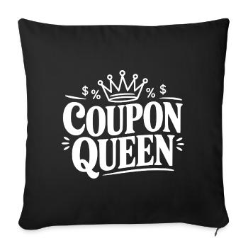 Coupon Queen - Sofa pillowcase 17,3'' x 17,3'' (45 x 45 cm) - black - Front