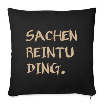 reintu - Sofakissenbezug 45 x 45 cm - Schwarz - Vorne