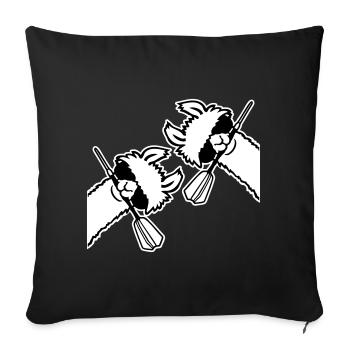 Zwei Coole Lamas Sonnenbrille Dartpfeil Maul Team - Sofakissenbezug 45 x 45 cm - Schwarz - Vorne