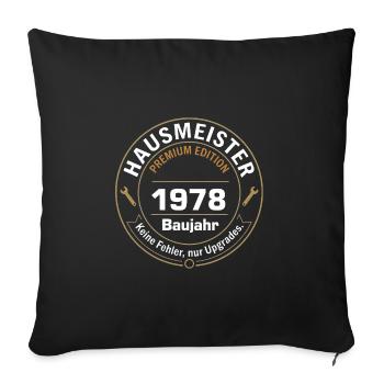 Hausmeister 1978 - Premium Edition - Sofakissenbezug 45 x 45 cm - Schwarz - Vorne
