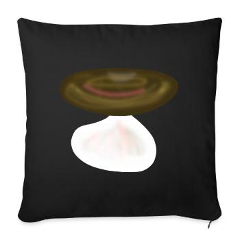 Pilz Pilze Natur - Sofakissenbezug 45 x 45 cm - Schwarz - Vorne