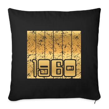 Domicile 1960 - Housse de coussin décorative 45 x 45 cm - noir - Devant