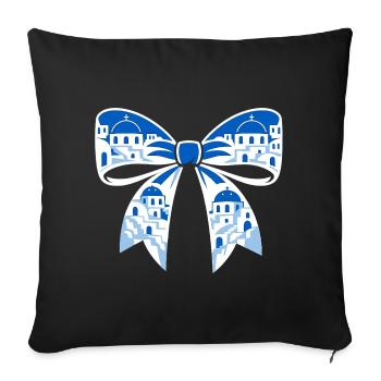 Holiday loop - Sofa pillowcase 17,3'' x 17,3'' (45 x 45 cm) - black - Front