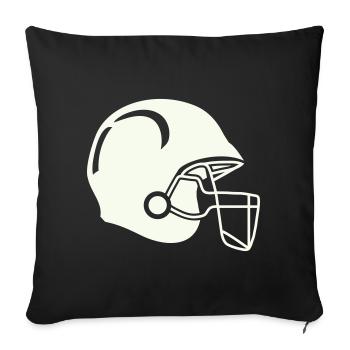 Football Footballhelm - Sofakissenbezug 45 x 45 cm - Schwarz - Vorne