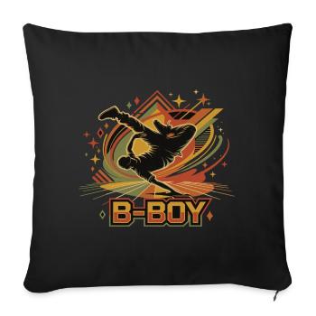 B-Boy Breakdance Hip Hop Streetstyle - Sofakissenbezug 45 x 45 cm - Schwarz - Vorne