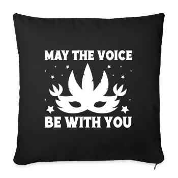 Théâtre La Voix Be With You Acteur Comédie Musicale Théâtre - Housse de coussin décorative 45 x 45 cm - noir - Devant