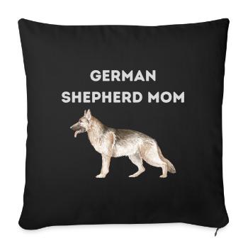 Maman berger allemand - Housse de coussin décorative 45 x 45 cm - noir - Devant