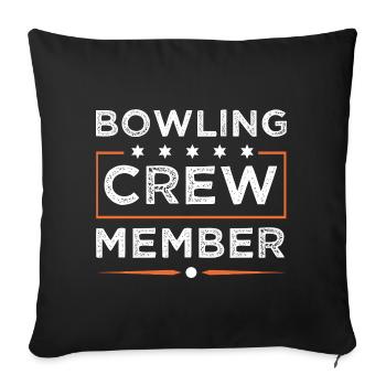 Bowling Crew - Sofa pillowcase 17,3'' x 17,3'' (45 x 45 cm) - black - Front