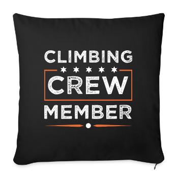 Climbing Crew - Sofa pillowcase 17,3'' x 17,3'' (45 x 45 cm) - black - Front