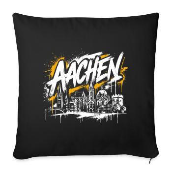 München Graffiti Skyline - Sofakissenbezug 45 x 45 cm - Schwarz - Vorne