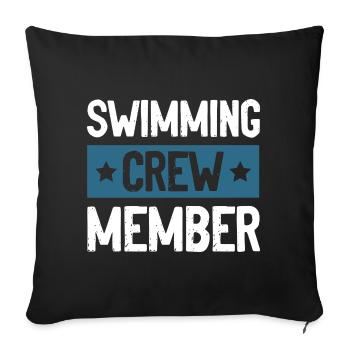 Équipe de natation - Housse de coussin décorative 45 x 45 cm - noir - Devant