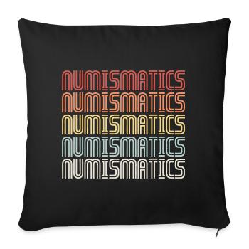 Numismatics Spectrum - Sofa pillowcase 17,3'' x 17,3'' (45 x 45 cm) - black - Front