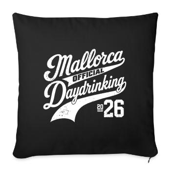 Malle 2026 Majorque Daydrinking 2026 - Housse de coussin décorative 45 x 45 cm - noir - Devant