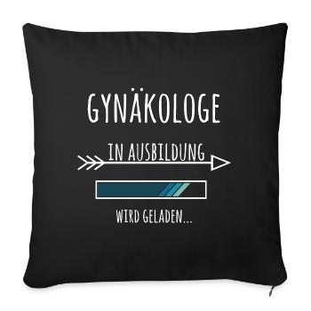 Gynäkologe Ausbildung Medizinstudium Arzt Medizin  - Sofakissenbezug 45 x 45 cm - Schwarz - Vorne