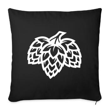Hops Barley Malt Brewery - Sofa pillowcase 17,3'' x 17,3'' (45 x 45 cm) - black - Front