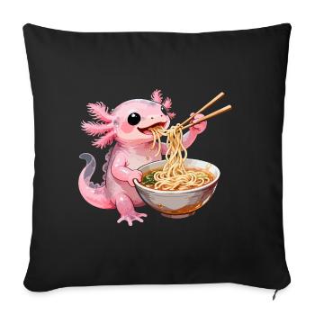 Ramen Axolotl - Sofakissenbezug 45 x 45 cm - Schwarz - Vorne