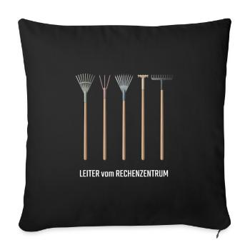 Rechenzentrum IT EDV Nerd Computer Shirt Geschenk - Sofakissenbezug 45 x 45 cm - Schwarz - Vorne