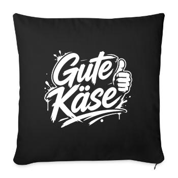 Good cheeses | Cool Graffiti Saying | Youth word - Sofa pillowcase 17,3'' x 17,3'' (45 x 45 cm) - black - Front