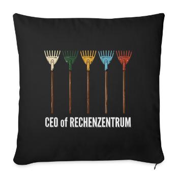 IT Support Wheel of Fortune Service Desk IT Helpdesk Nerd - Sofa pillowcase 17,3'' x 17,3'' (45 x 45 cm) - black - Front