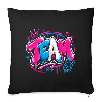 Équipe - Housse de coussin décorative 45 x 45 cm - noir - Devant