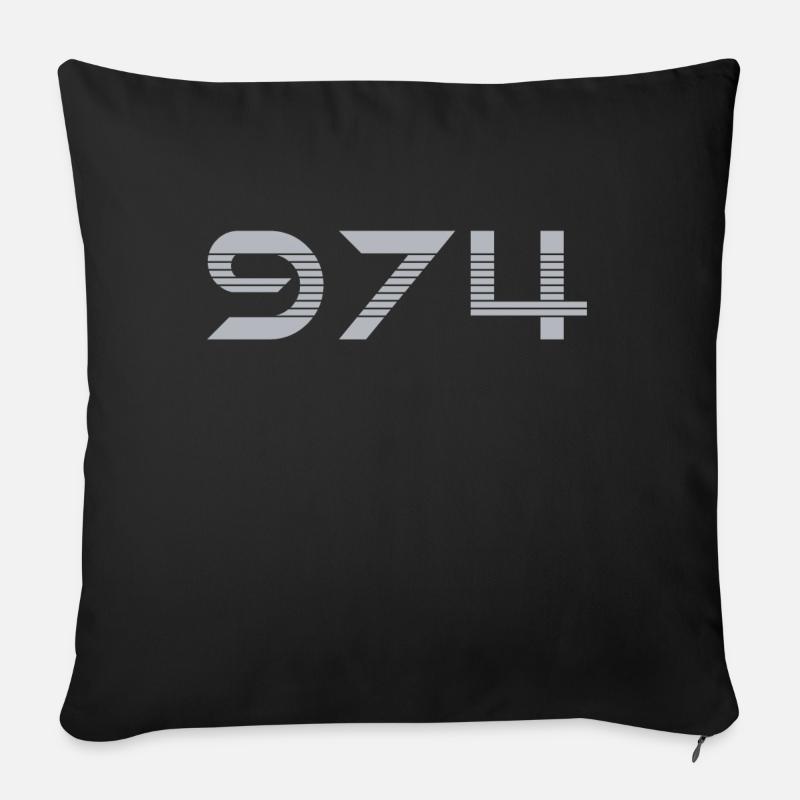 France l’île de la Réunion 974 - Housse de coussin décorative 45 x 45 cm - noir
