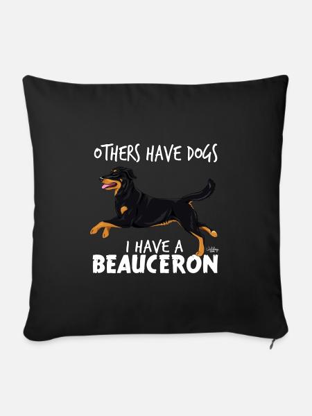 beaucerondogs2 - Sofakissenbezug 45 x 45 cm - Schwarz