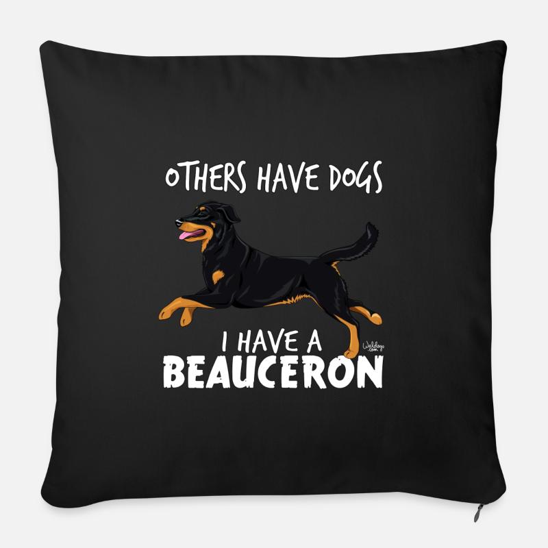 beaucerondogs2 - Sofakissenbezug 45 x 45 cm - Schwarz