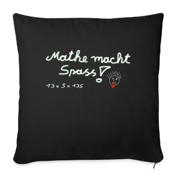 Math est un plaisir! - Housse de coussin décorative 45 x 45 cm - noir - Devant
