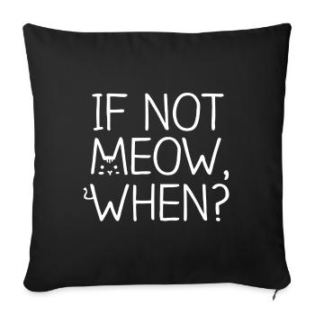 Chat Si Pas Miauler Quand - Housse de coussin décorative 45 x 45 cm - noir - Devant