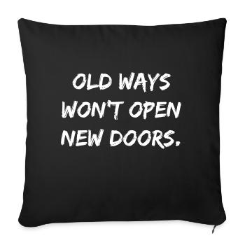 Motivational and Inspirational Statement Quote - Housse de coussin décorative 45 x 45 cm - noir - Devant