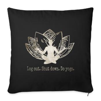 Yoga - Sofa pillowcase 17,3'' x 17,3'' (45 x 45 cm) - black - Front
