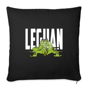 Leguan Iguana - Sofa pillowcase 17,3'' x 17,3'' (45 x 45 cm) - black - Front