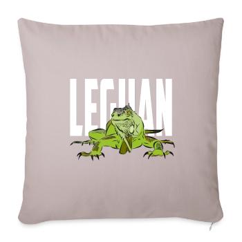 Leguan Iguana - Sofa pillowcase 17,3'' x 17,3'' (45 x 45 cm) - light taupe - Front