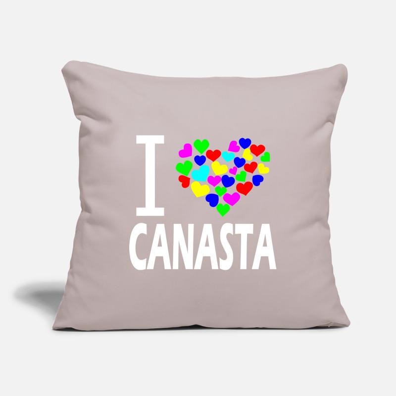 Canasta card game card player gift idea Sofa pillowcase 17,3'' x 17,3'' (45 x 45 cm)