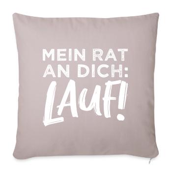 Sauer Tired Aggressive Streit - Mein Rat: Run! - Sofa pillowcase 17,3'' x 17,3'' (45 x 45 cm) - light taupe - Front