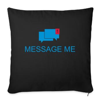 Message me / Mail me 2c - Housse de coussin décorative 45 x 45 cm - noir - Devant