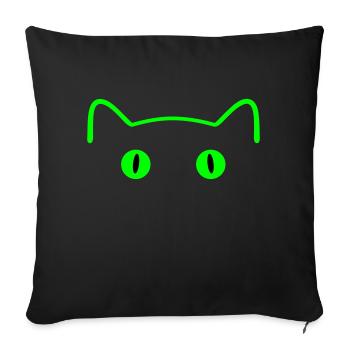 Cat - Housse de coussin décorative 45 x 45 cm - noir - Devant
