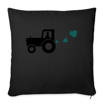 Trecker - Sofakissenbezug 45 x 45 cm - Schwarz - Vorne