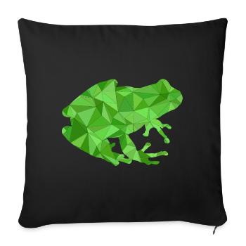 Frog geometric - Sofa pillowcase 17,3'' x 17,3'' (45 x 45 cm) - black - Front