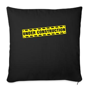 under_construction_de2 - Housse de coussin décorative 45 x 45 cm - noir - Devant