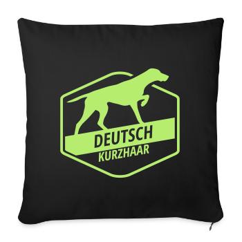 Allemand Cheveux courts - Housse de coussin décorative 45 x 45 cm - noir - Devant