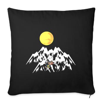Rodent Mouse Mountaineer Mountains Rock Climbing Mountain - Sofa pillowcase 17,3'' x 17,3'' (45 x 45 cm) - black - Front