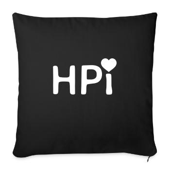 HPi coeur - Housse de coussin décorative 45 x 45 cm - noir - Devant