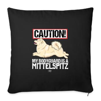 mittelguard4 - Sofakissenbezug 45 x 45 cm - Schwarz - Vorne