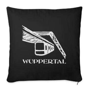 Trains à lévitation - Housse de coussin décorative 45 x 45 cm - noir - Devant