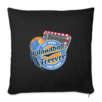 Le handball pour toujours - Housse de coussin décorative 45 x 45 cm - noir - Devant