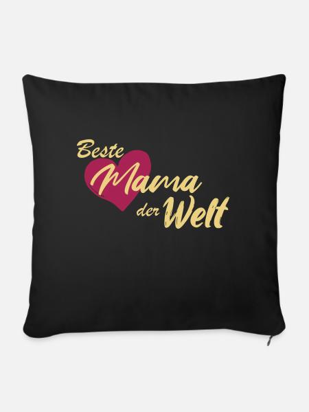 Beste Mama der Welt - Sofakissenbezug 45 x 45 cm - Schwarz