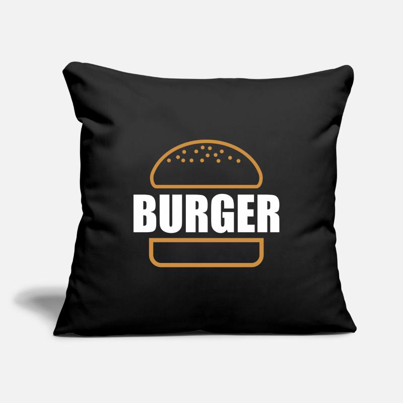 Hamburger hamburger restauration rapide Housse de coussin décorative 45 x 45 cm