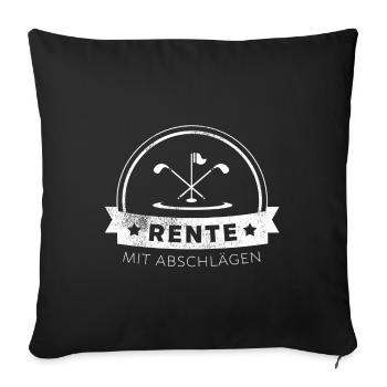 Golf pension 2 tees - Sofa pillowcase 17,3'' x 17,3'' (45 x 45 cm) - black - Front