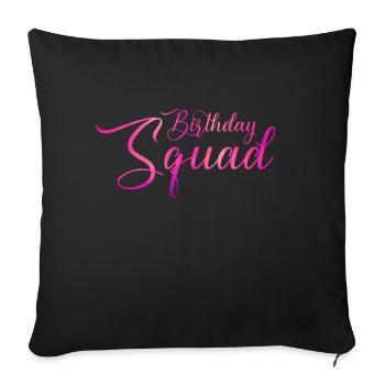 Anniversaire Squad - Housse de coussin décorative 45 x 45 cm - noir - Devant